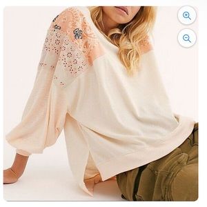 We the Free People Feelin It long sleeve patchwork top